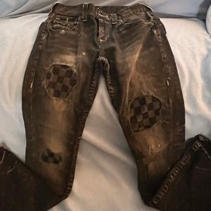 Charcoal/Black True Religion Jeans